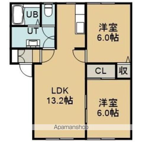 エスポアールコート(2LDK/2階)の間取り写真