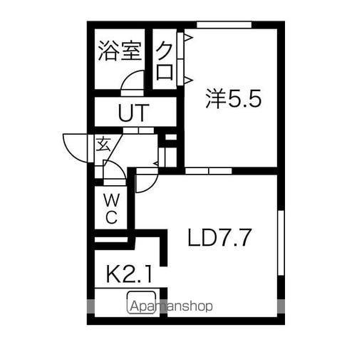 サウスERN LIGHTS(1LDK/4階)の間取り写真