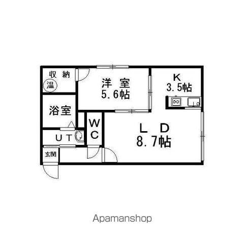 レジェンド2(1LDK/2階)の間取り写真