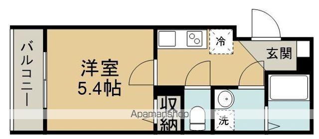 GRADUS新河岸Ⅱ(1K/3階)の間取り写真