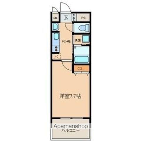 ブルームライフ黒川(1K/10階)の間取り写真