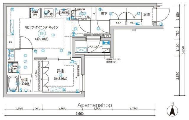 セジョリ東陽町Ⅱ(1LDK/2階)の間取り写真