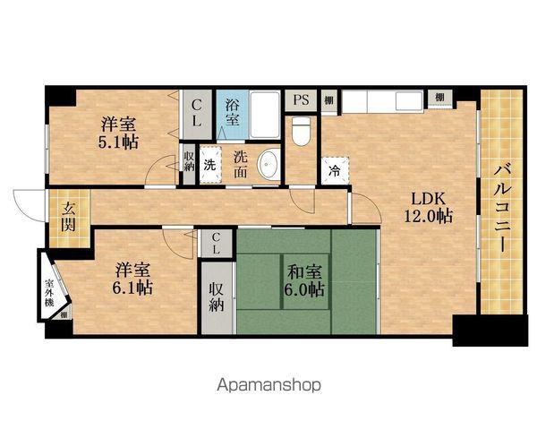 ルノン和泉中央(3LDK/5階)の間取り写真