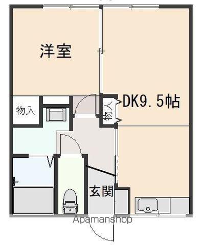 穂高荘(1LDK/2階)の間取り写真