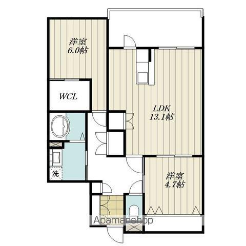 アルテマイスターレーヴⅡ(2LDK/4階)の間取り写真