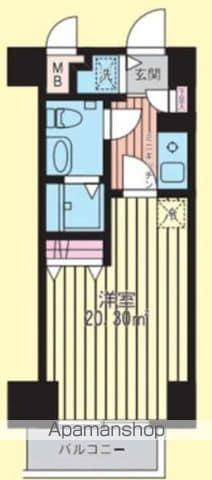 エクセラ中野(1K/2階)の間取り写真