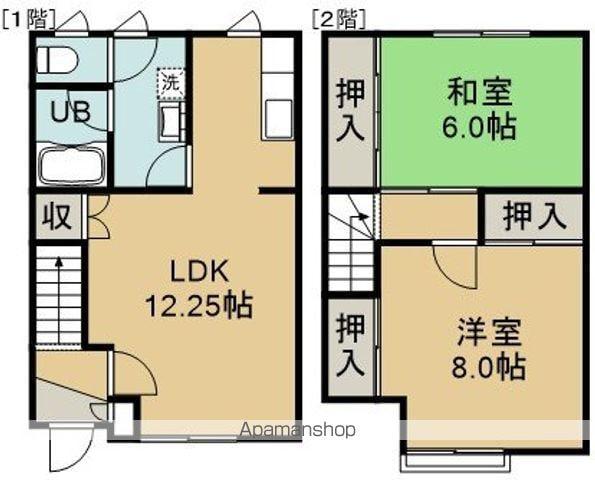 カーサ・ミア(2LDK/2階)の間取り写真