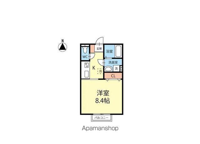 ハイツ・ウッディー(1K/2階)の間取り写真