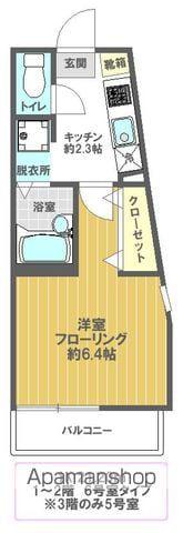 フランシール(1K/2階)の間取り写真