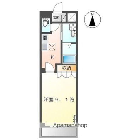 ダイヤモンドヒルズ(1K/1階)の間取り写真