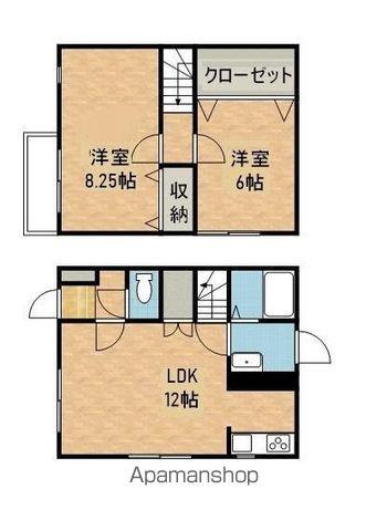 カーサ・ビアンコＡ(2LDK)の間取り写真
