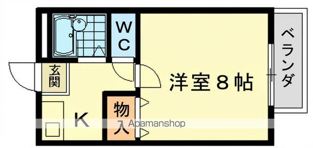 ゴールデンK(1K/2階)の間取り写真