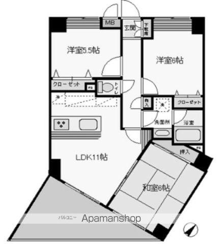 BONHEUR(3LDK/3階)の間取り写真