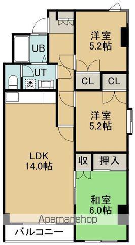 アーバンハイツ(3LDK/2階)の間取り写真