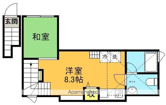 グランエッグス高井戸(ワンルーム/2階)の間取り写真