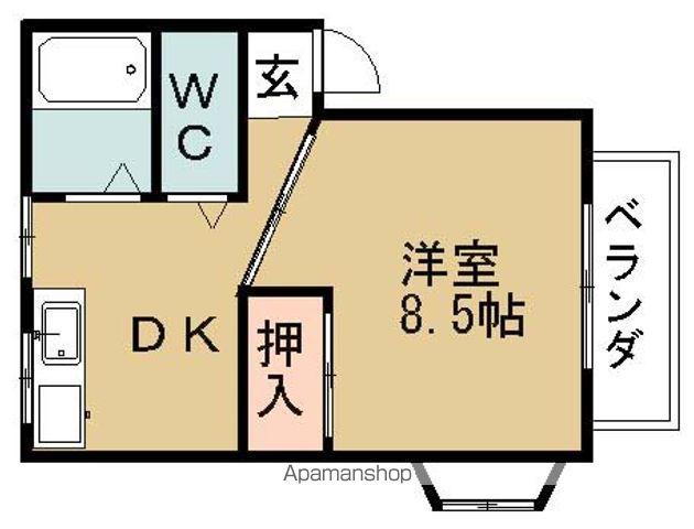 藤原マンション小泉(1DK/1階)の間取り写真