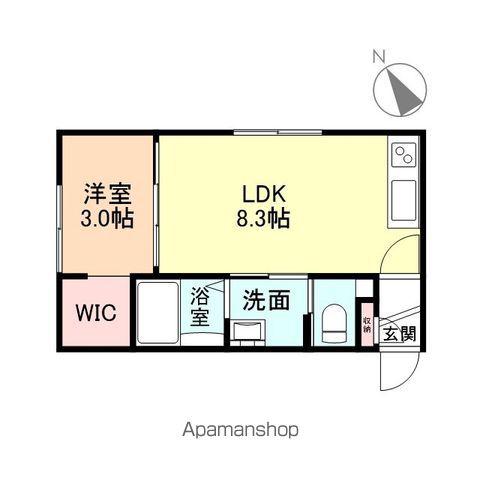 リフージョ太閤山Ⅳ(1LDK/1階)の間取り写真