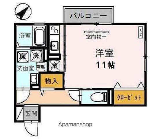 リヴェール(1K/1階)の間取り写真