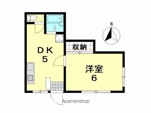 パールハイツ寺尾A(1DK/1階)の間取り写真