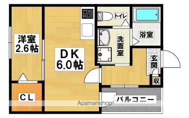 賑町シーエム・ディス(1DK/3階)の間取り写真