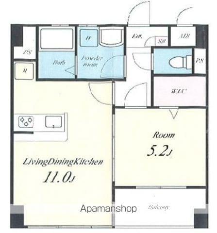 フォーシズ戸塚(1LDK/4階)の間取り写真