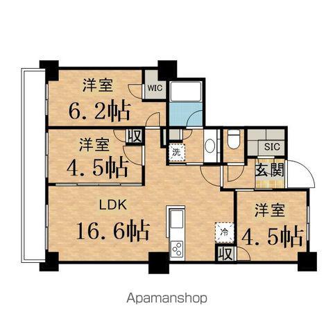 BRILLIA TOWER 聖蹟桜ヶ丘 BLOOMING RES(3LDK/27階)の間取り写真