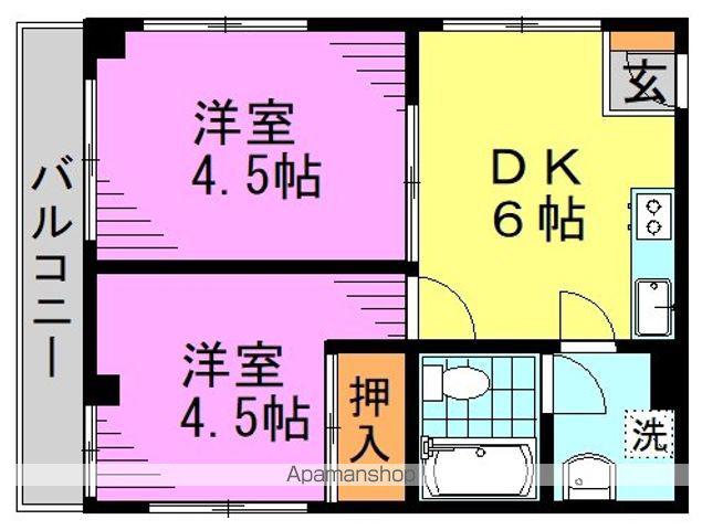 エージーコーポ東高円寺(2DK/2階)の間取り写真