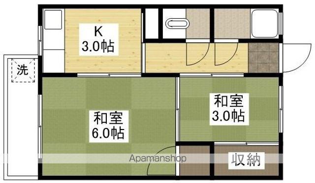 TZ福山新市(2K/1階)の間取り写真
