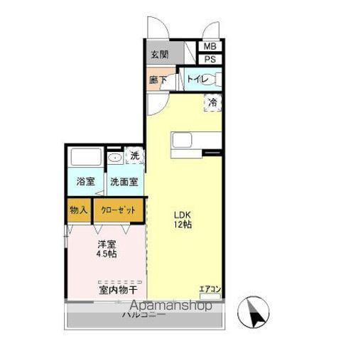 アルト・ポンテ(1LDK/3階)の間取り写真