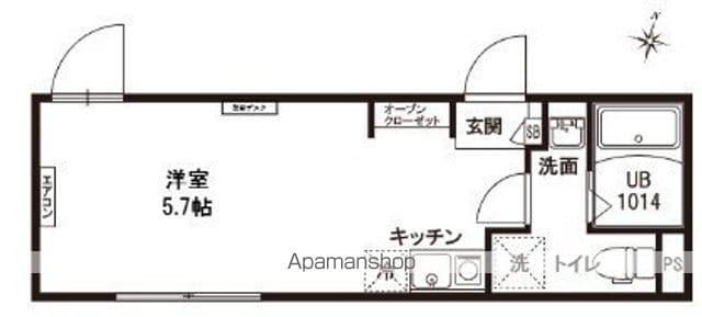 レピュア王子神谷レジデンスⅡ(ワンルーム/2階)の間取り写真