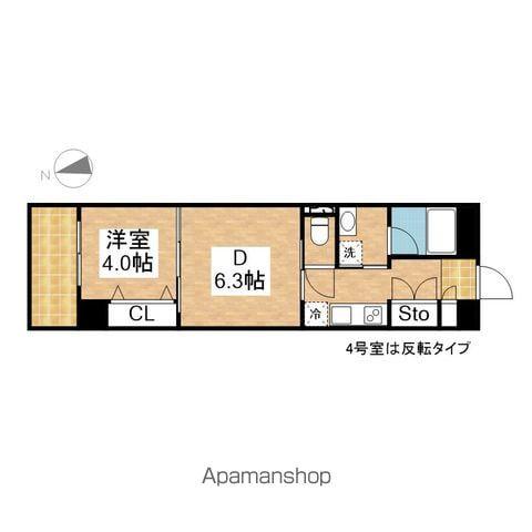レジデンス上前津スクエア(1DK/10階)の間取り写真
