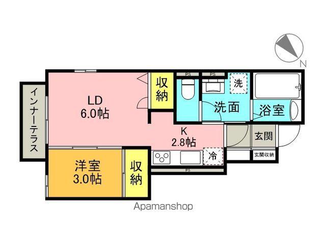 BELLE LEAD ROOTS(1LDK/1階)の間取り写真