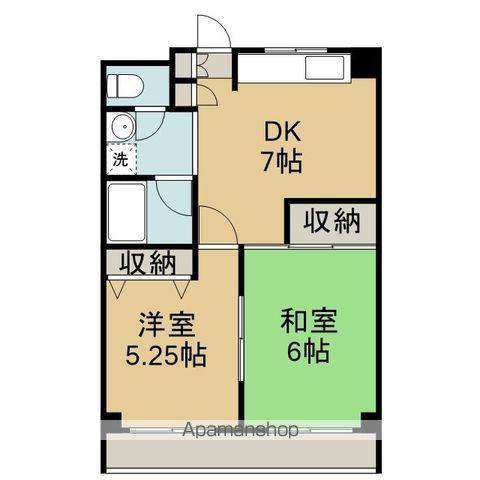 ベイエステート舞浜(2DK/4階)の間取り写真