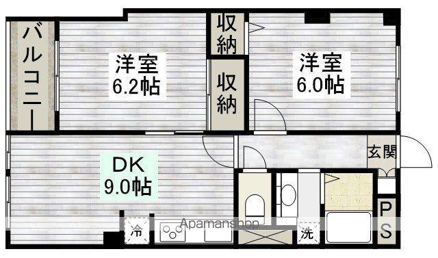 YSハイツ(2DK/2階)の間取り写真