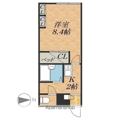 PRENDRE6・2(1K/2階)の間取り写真