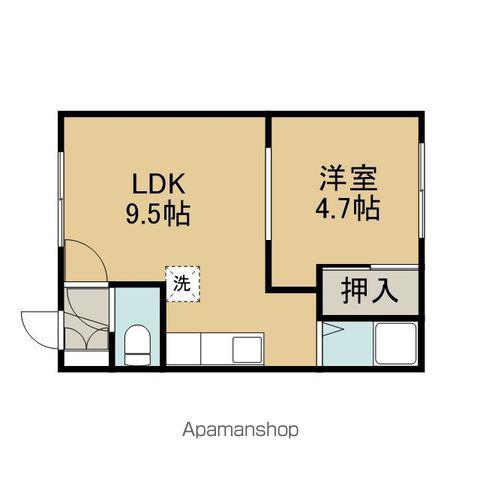 エースさいわい(1LDK/3階)の間取り写真