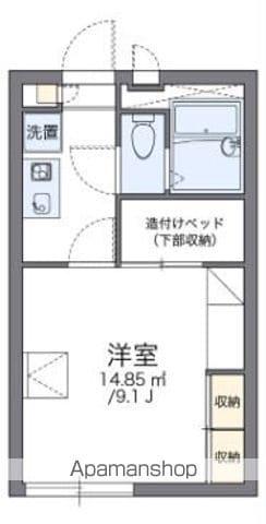 レオパレス長門石(1K/2階)の間取り写真