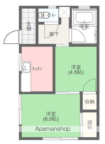 グリーンブリーズ(2K/1階)の間取り写真