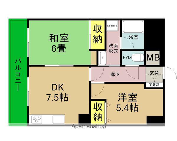 ライオンズマンション内丸(2DK/10階)の間取り写真