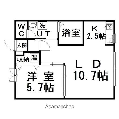 レジェンド2(1LDK/1階)の間取り写真