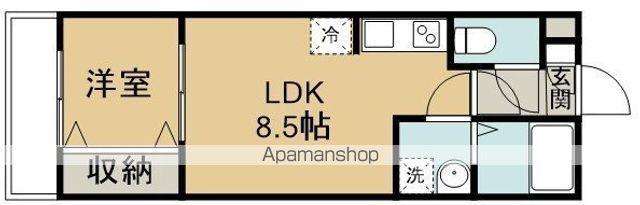 川越こもれびLYCKA(1LDK/1階)の間取り写真