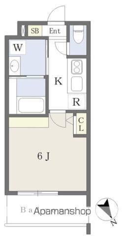 ラクラス箱崎宮前(1K/5階)の間取り写真