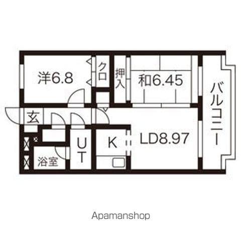 パルテール泉(2LDK/1階)の間取り写真