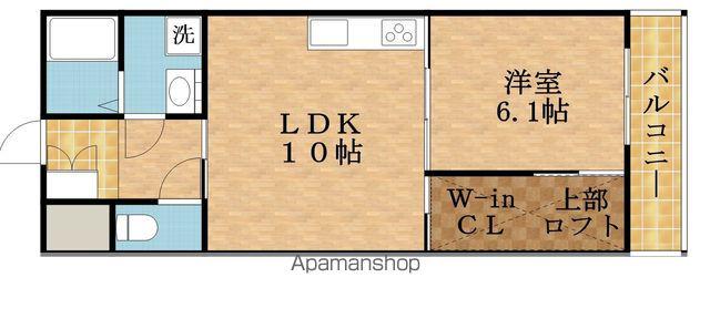 アジュール(1LDK/3階)の間取り写真