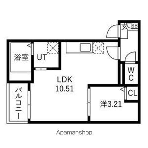 JACK KAMIGOⅡ(1LDK/3階)の間取り写真