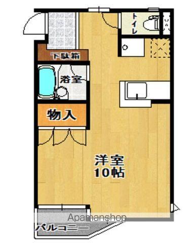 CASA LOGGIA(ワンルーム/2階)の間取り写真