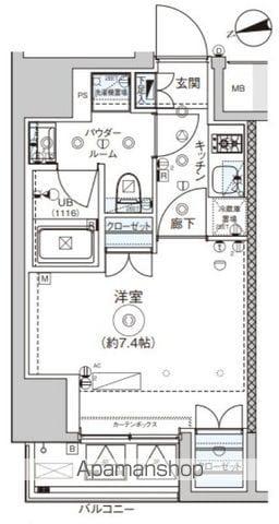 ドムス・スタイル浅草(1K/4階)の間取り写真