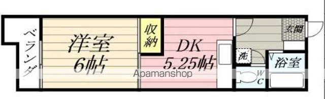 メイプルヒル(2K/1階)の間取り写真