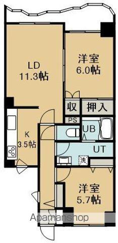 マンションリヴァージュ(2LDK/5階)の間取り写真