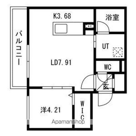 CIEL幌平橋(1LDK/4階)の間取り写真